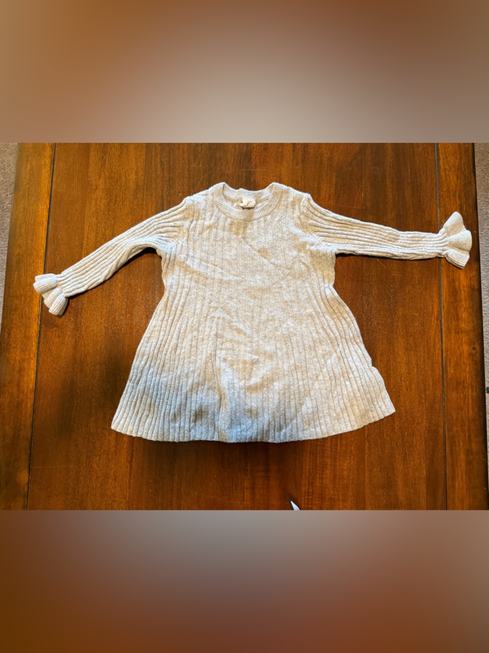GAP‎ Baby Light Gray Ribbed Knit Sweater